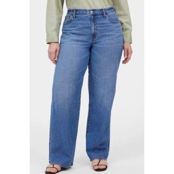 Madewell Denim - Madewell The Perfect Vintage Wide Leg Jeans Women 33 Blue Denim Med Wash